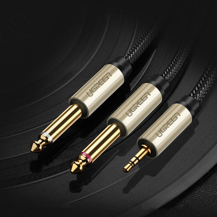 UGREEN Cable audio splitter mini jack 3.5 mm - 2x jack 6.35 mm 1m gray – image 2