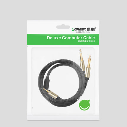 UGREEN Cable audio splitter mini jack 3.5 mm - 2x jack 6.35 mm 1m gray – image 5