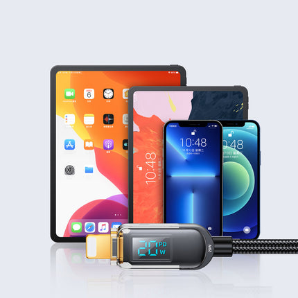 JOYROOM iPhone USB-C - Lightning cable with display 20W 1.2 m black – image 2