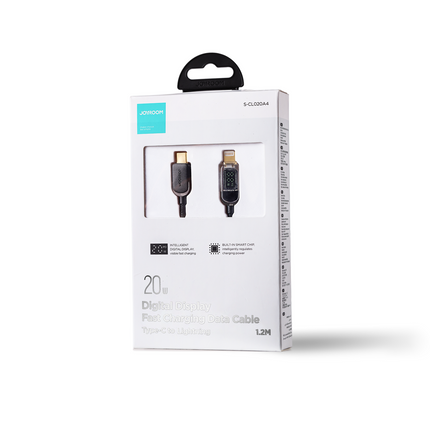 JOYROOM iPhone USB-C - Lightning cable with display 20W 1.2 m black – image 3