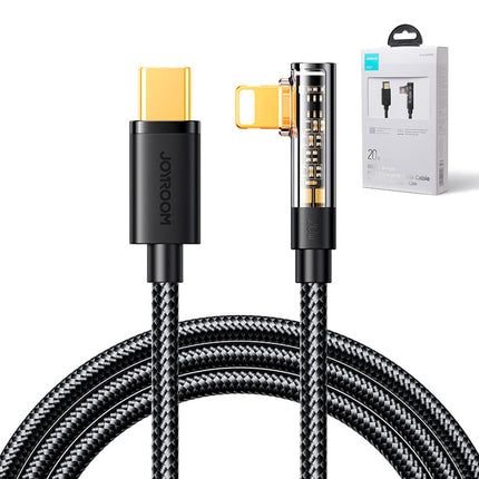 JOYROOM Angled iPhone Lightning Cable - USB-C for fast charging 20W 1.2m black – image 11