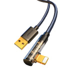 JOYROOM Angled iPhone Lightning - USB cable for charging and data transfer 2.4A 1.2m black