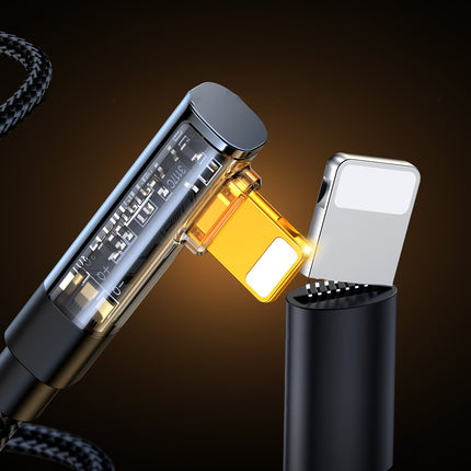 JOYROOM Angled iPhone Lightning - USB cable for charging and data transfer 2.4A 1.2m black – image 6