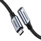 UGREEN Durable USB-C 3.1 10Gb/s extension cable, 1m, gray