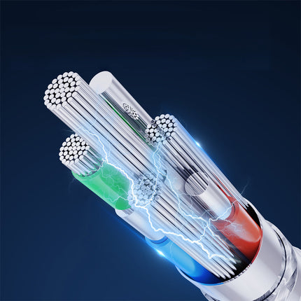 JOYROOM Cable with LED indicator USB - micro USB 2.4A 2m white – image 6