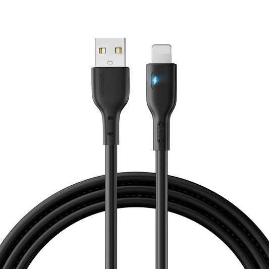 JOYROOM iPhone cable with LED indicator USB - Lightning 2.4A 2m black