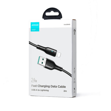 JOYROOM iPhone cable with LED indicator USB - Lightning 2.4A 2m black – image 2