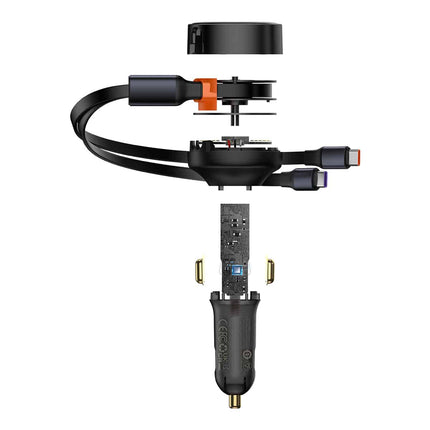 BASEUS 2in1 Car charger 33W 2x USB-C Enjoyment black – image 5