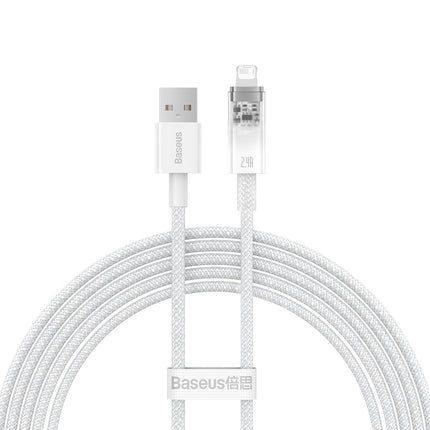 BASEUS Braided cable for iPhone Explorer Series USB - Lightning 2.4A 2m white