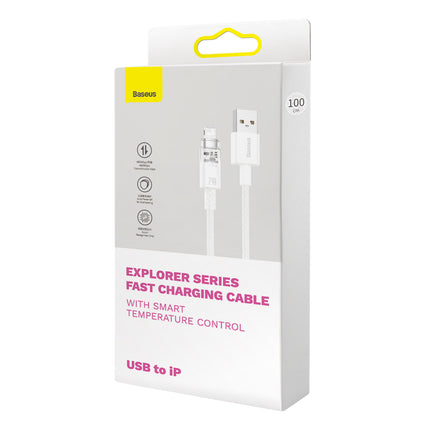 BASEUS Braided cable for iPhone Explorer Series USB - Lightning 2.4A 2m white – image 5