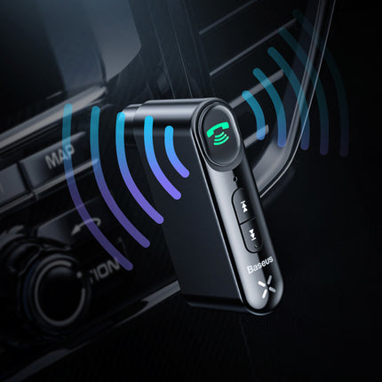 BASEUS Bluetooth AUX car transmitter mini jack 3.5 mm Overseas Edition black – image 9