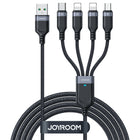 JOYROOM 4in1 Cable USB-A - USB-C 2x iPhone Lightning microUSB 1.2m black