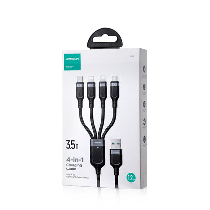 JOYROOM 4in1 Cable USB-A - USB-C 2x iPhone Lightning microUSB 1.2m black – image 5