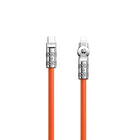 DUDAO Strong angled cable for iPhone USB-C - Lightning 30W 1m 180 rotation orange