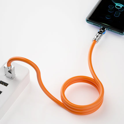 DUDAO Strong angled cable for iPhone USB-C - Lightning 30W 1m 180 rotation orange – image 2
