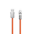 DUDAO Strong angled cable for iPhone USB-A - Lightning 30W 1m 180 rotation orange