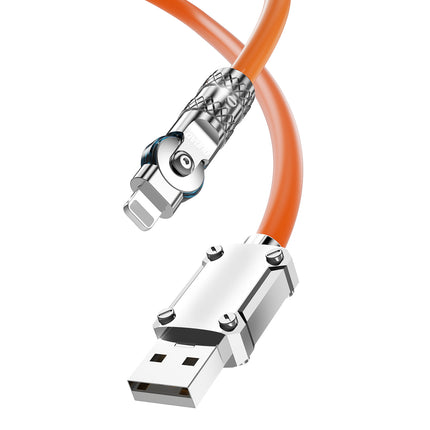 DUDAO Strong angled cable for iPhone USB-A - Lightning 30W 1m 180 rotation orange – image 2