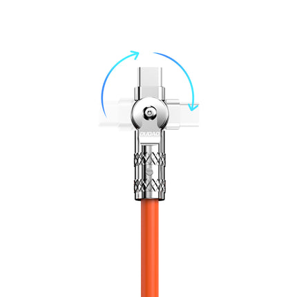 DUDAO Strong angled cable for iPhone USB-A - Lightning 30W 1m 180 rotation orange – image 4