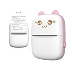 HURTEL Mini Cat thermal label printer cheat sheet from Bluetooth phone Fun Print pink