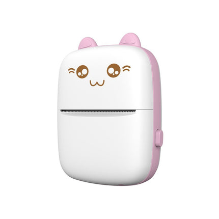HURTEL Mini Cat thermal label printer cheat sheet from Bluetooth phone Fun Print pink – image 5