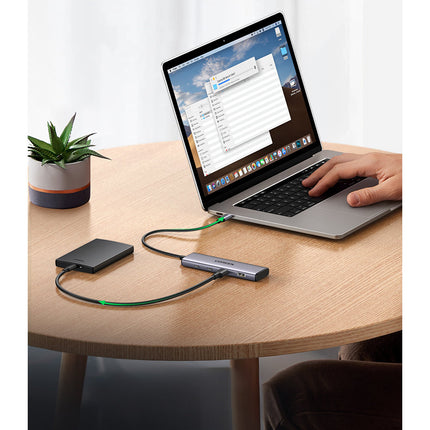 UGREEN HUB USB-C port adapter - 2x USB-A 2x USB-C 20cm gray – image 6