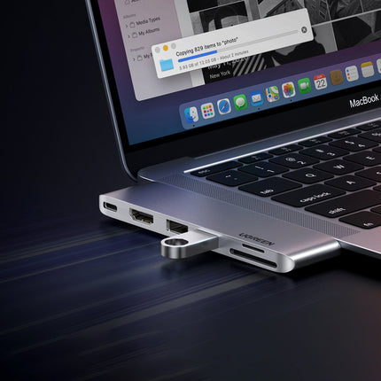 UGREEN Port splitter HUB MacBook Air Pro 2x USB-C HDMI 2x USB 3.0 SD TF PD gray – image 3
