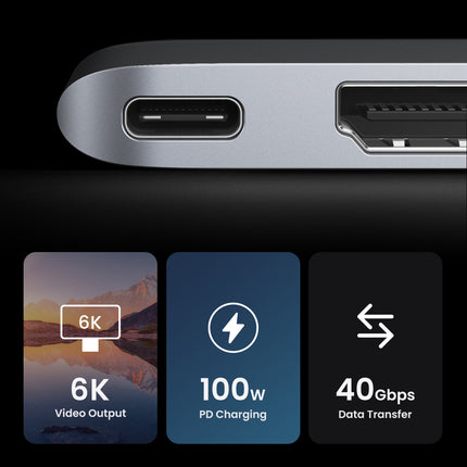 UGREEN Port splitter HUB MacBook Air Pro 2x USB-C HDMI 2x USB 3.0 SD TF PD gray – image 7