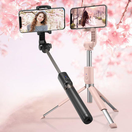 SPIGEN 2in1 Telescopic Selfie Stick with remote control and tripod, black phone stand – image 2