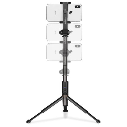 SPIGEN 2in1 Telescopic Selfie Stick with remote control and tripod, black phone stand – image 5