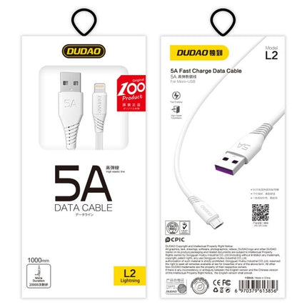 DUDAO Cable for iPhone USB - Lightning 5A 1m white – image 3