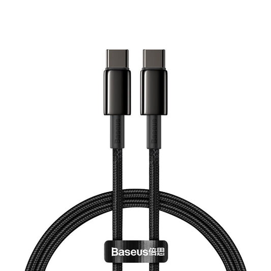 BASEUS USB-C fast charging cable Power Delivery PD QC 100W 5A 1m black