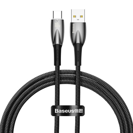 BASEUS Durable flexible fast charging cable USB-A - USB-C 100W 1m black