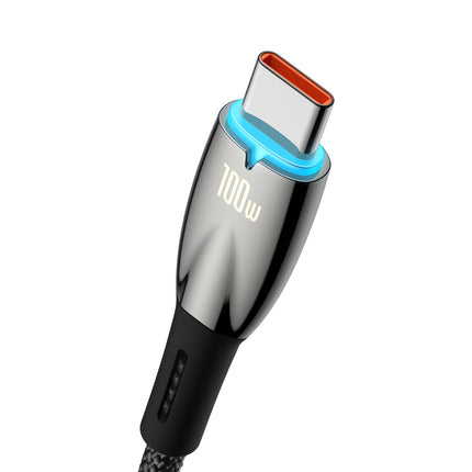 BASEUS Durable flexible fast charging cable USB-A - USB-C 100W 1m black – image 2