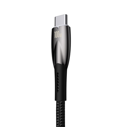 BASEUS Durable flexible fast charging cable USB-A - USB-C 100W 1m black – image 3