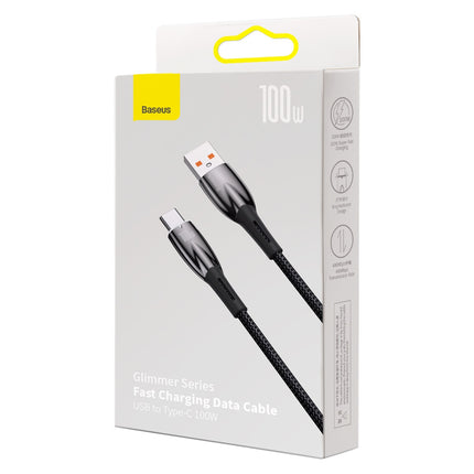 BASEUS Durable flexible fast charging cable USB-A - USB-C 100W 1m black – image 5