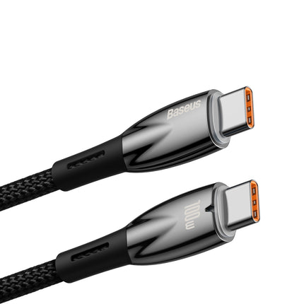 BASEUS Durable flexible USB-C fast charging cable 100W 1m black – image 2