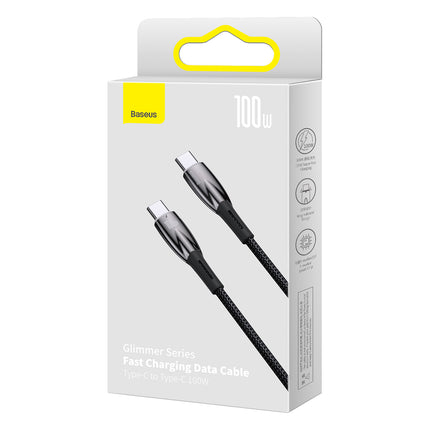 BASEUS Durable flexible USB-C fast charging cable 100W 1m black – image 5