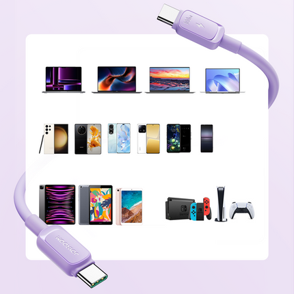 JOYROOM USB-C - USB-C cable 100W 1.2m purple – image 6