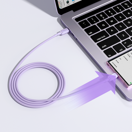 JOYROOM USB-C - USB-C cable 100W 1.2m purple – image 8