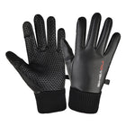 HURTEL Men's black, insulated, anti-slip telephone gloves