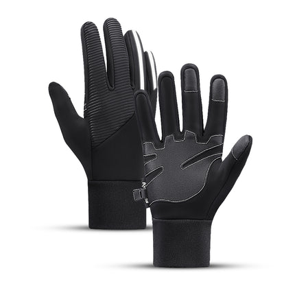 HURTEL Insulated, anti-slip sports gloves for the phone, size: XL black