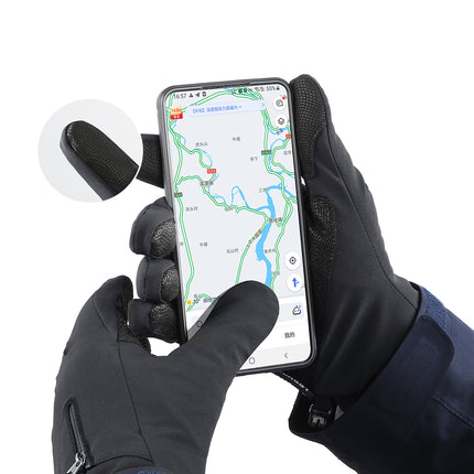 HURTEL Winter gloves for the phone, sports, outdoor, skiing, bike, jogging, sizes. L black – image 4
