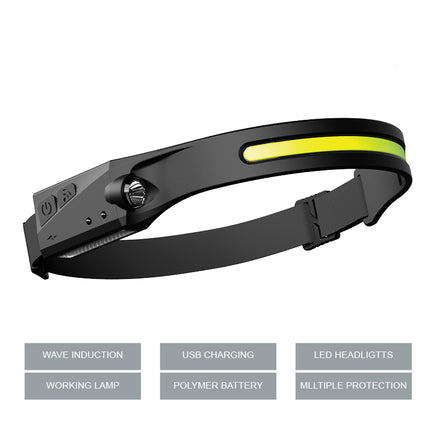 HURTEL LED headlamp with motion sensor IPX4 USB-C 1200 mAh black – image 11