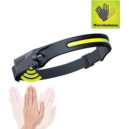 HURTEL LED headlamp with motion sensor IPX4 USB-C 1200 mAh black – image 4