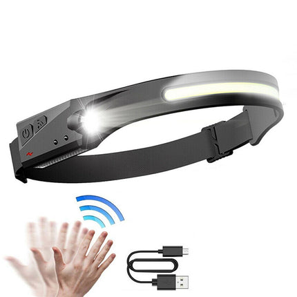 HURTEL LED headlamp with motion sensor IPX4 USB-C 1200 mAh black – image 9