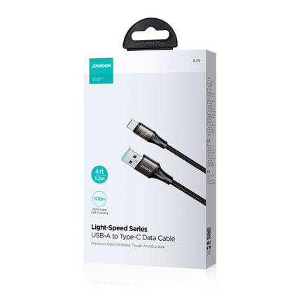 JOYROOM Light-Speed ​​Series USB-A - USB-C fast transfer cable 100W 1.2m black – image 5