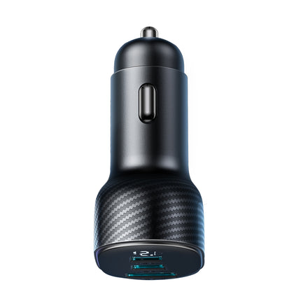 JOYROOM Car charger with display 2x USB-C USB-A 30W black – image 7