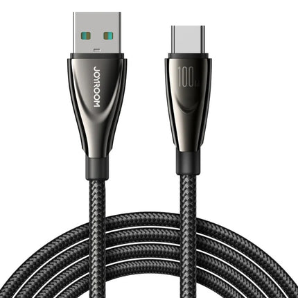 JOYROOM Pioneer Series USB-A - USB-C braided cable 100W 1.2m black