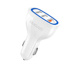 DUDAO Car charger 3x USB Quick Charge 3.0 QC3.0 2.4A 18W white
