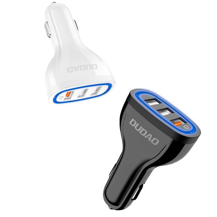 DUDAO Car charger 3x USB Quick Charge 3.0 QC3.0 2.4A 18W white – image 4